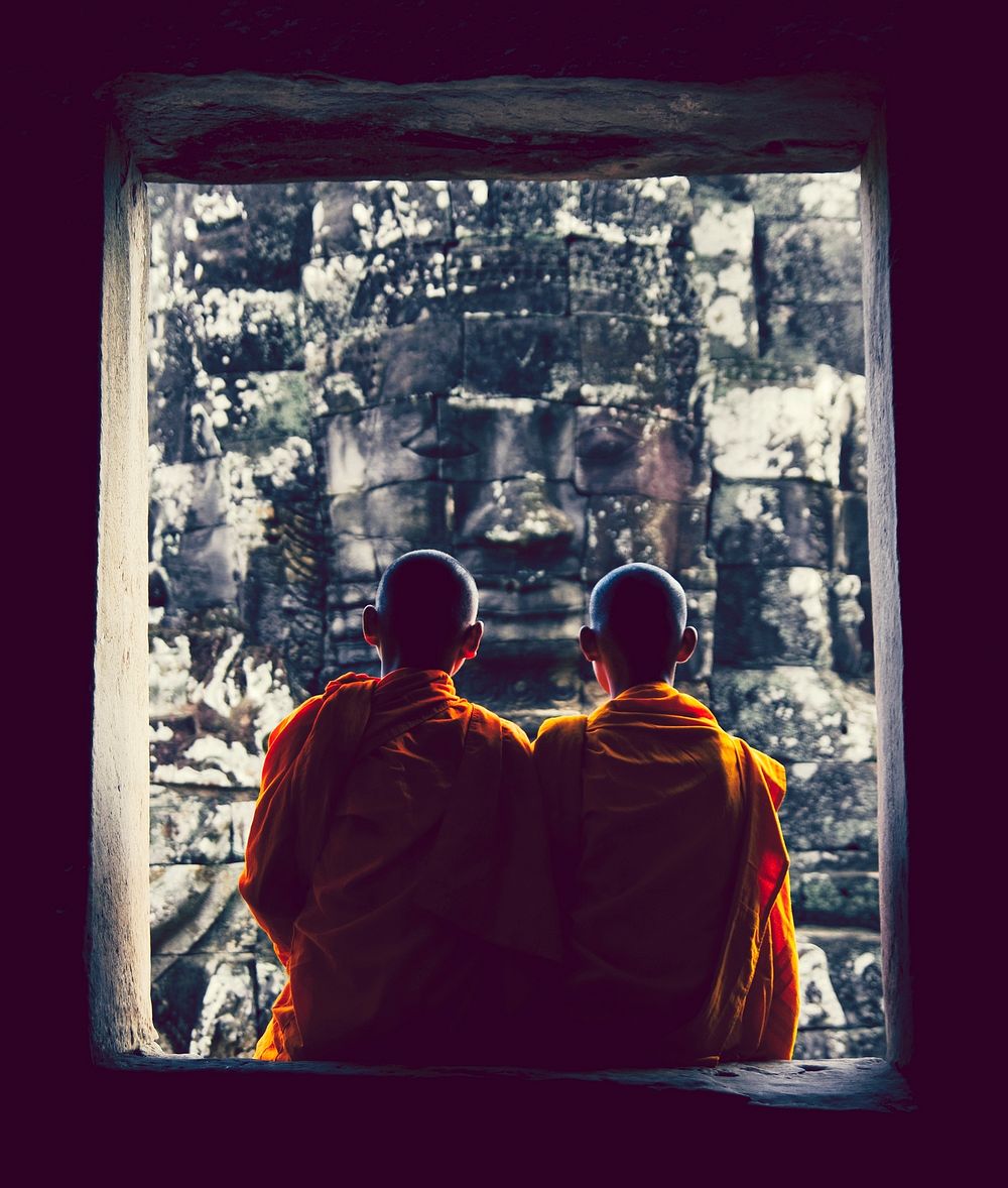 Monks at Angkor Wat, Siam Reap, Cambodia