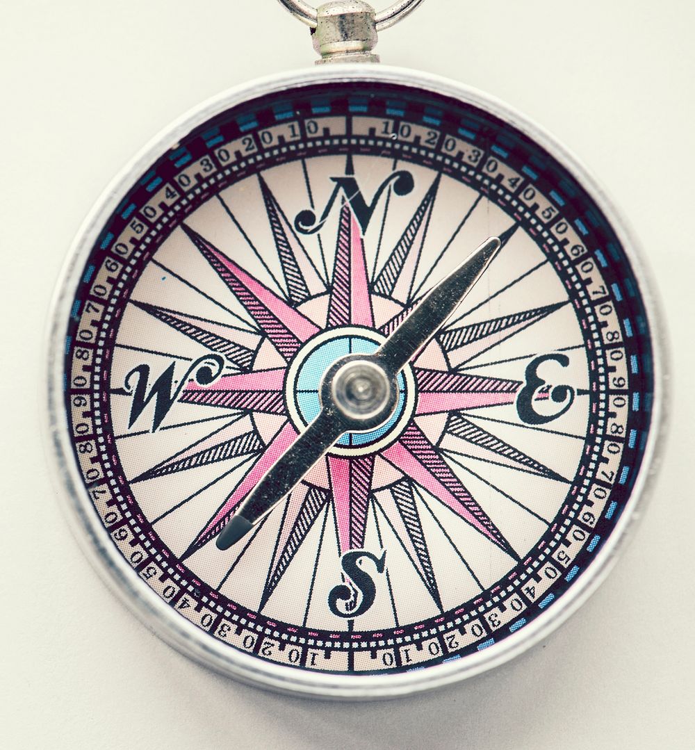 Closeup of a cute compass