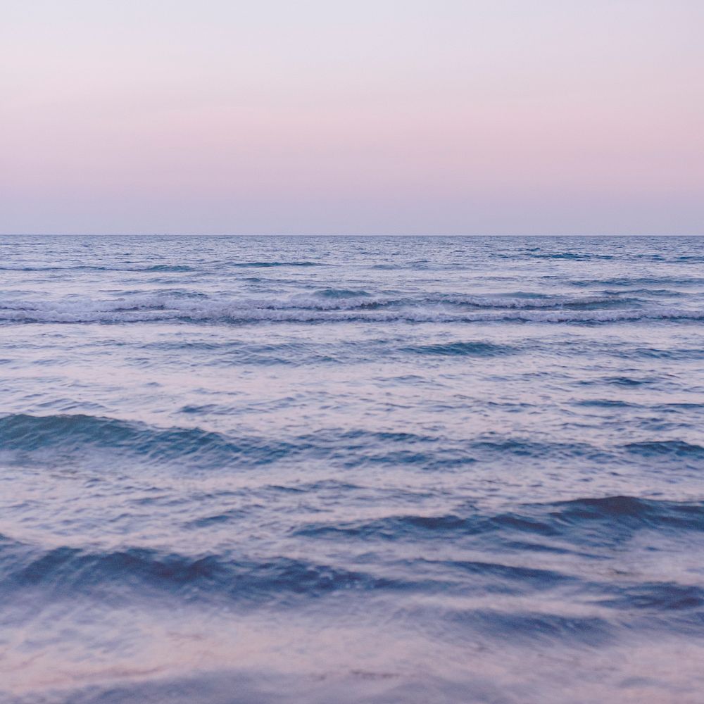 Ocean landscape of a purple sea background