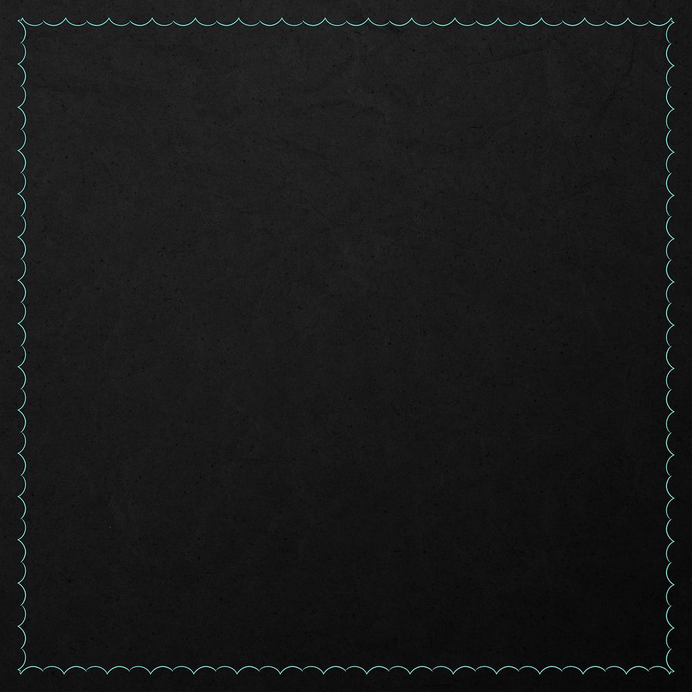 Blue doodle frame element on a black background