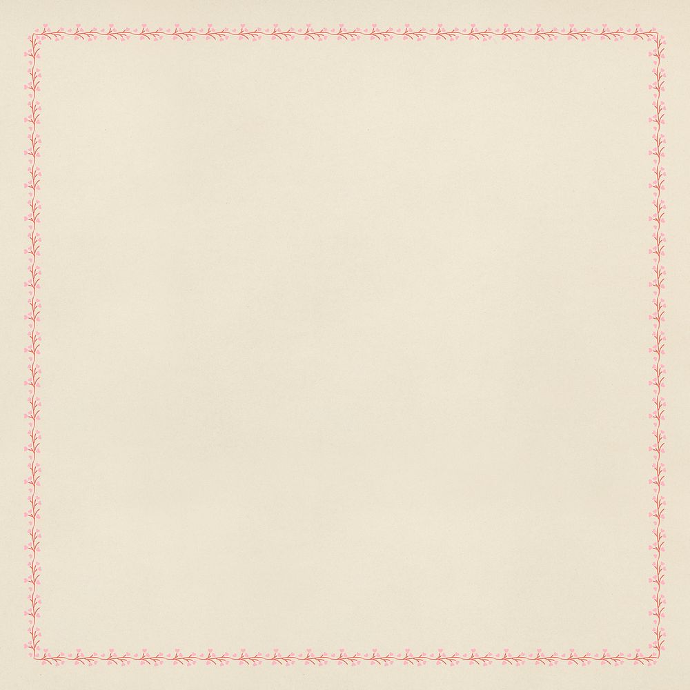 Red ornamental frame on a beige background design element