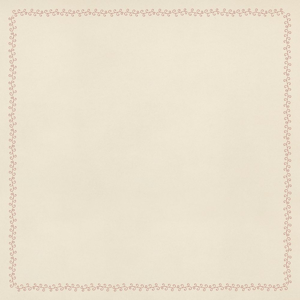 Brown ornamental frame on a beige background design element
