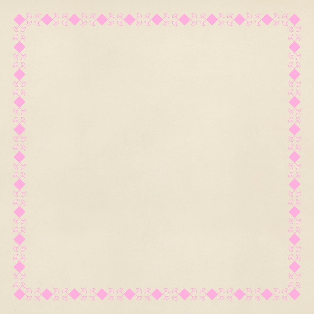 Pink ornamental frame on a beige background design element