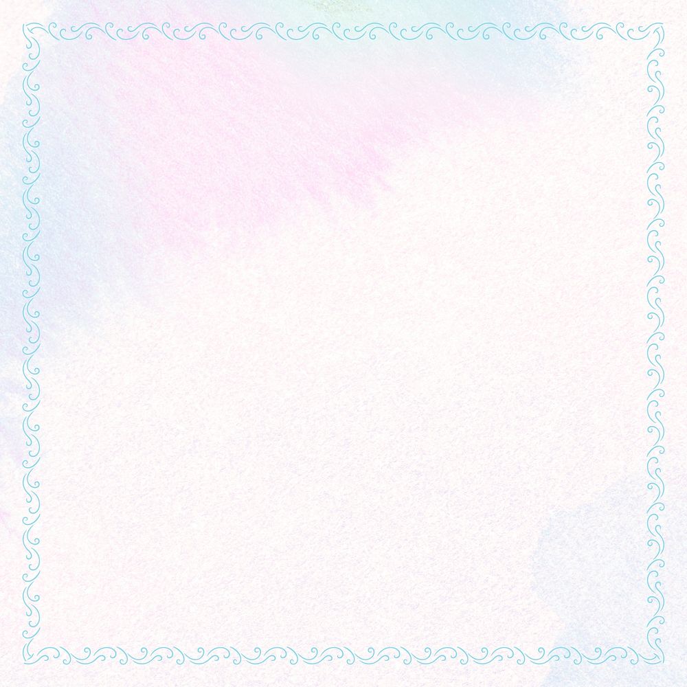 Turquoise frame on a pastel background design element