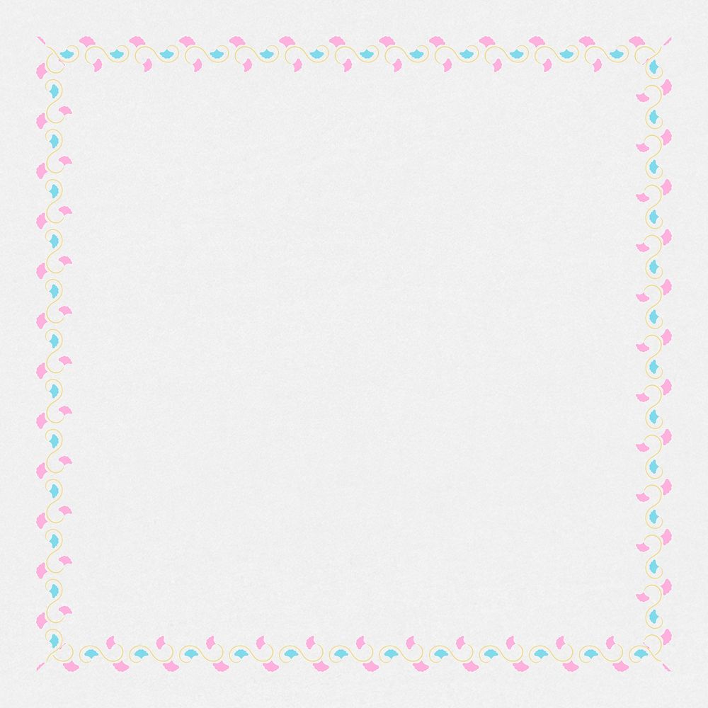 Pink ornamental frame on a gray background design element