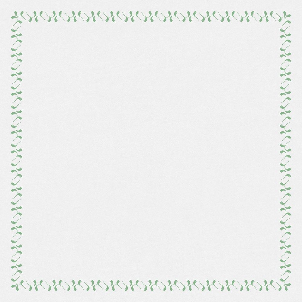 Green ornamental frame on a gray background design element