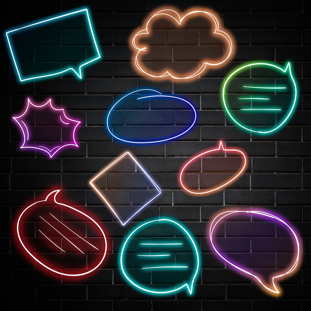 Colorful speech balloon design element collection