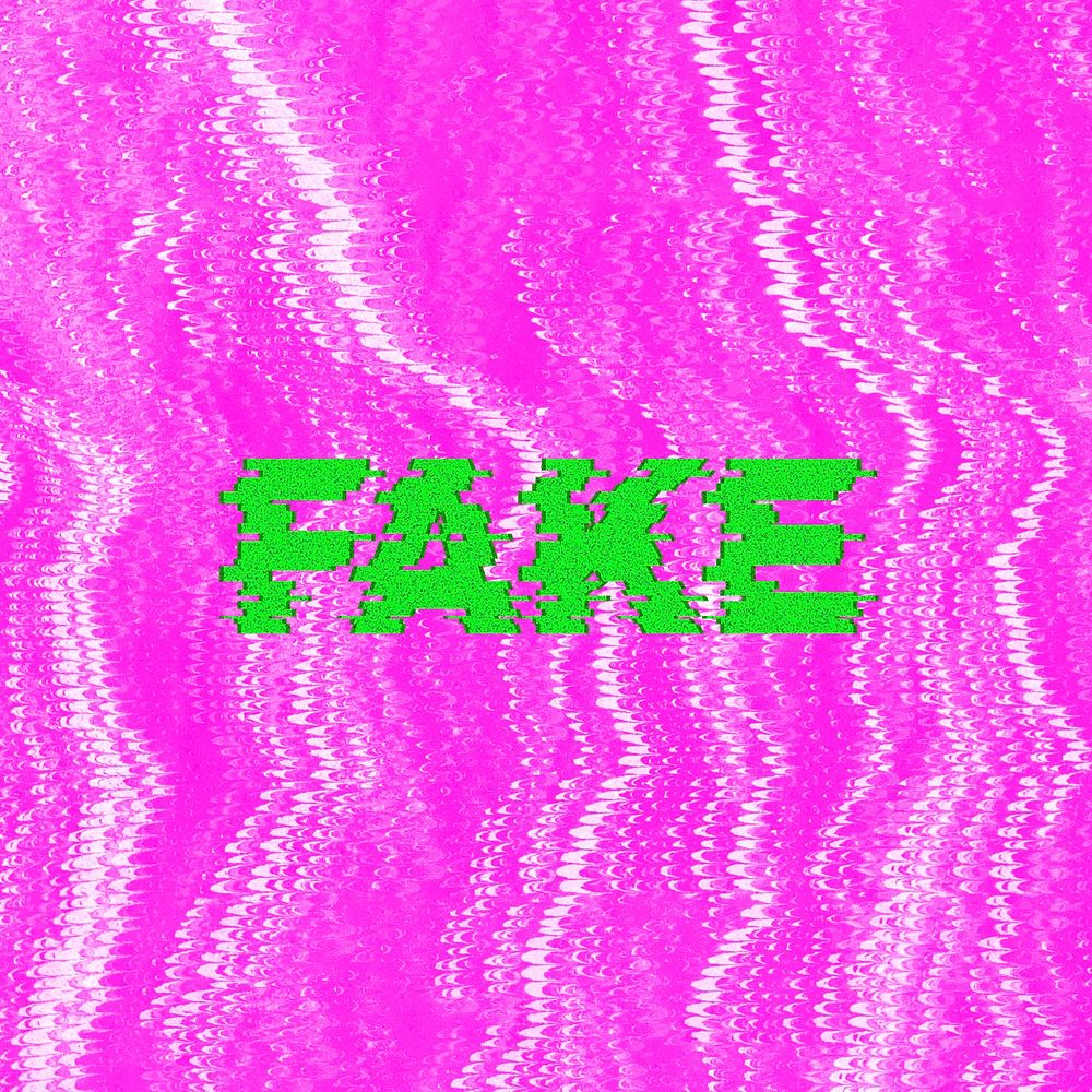 Fake glitch effect typography on a shocking pink background