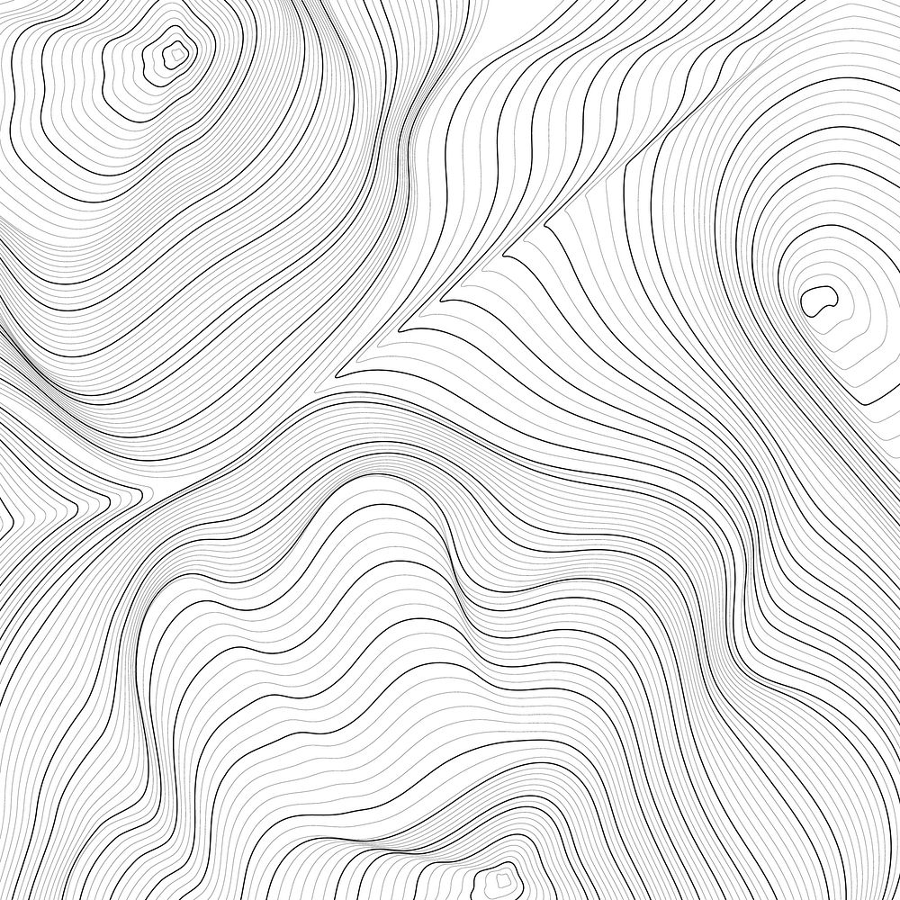Gray topographic pattern on a white background