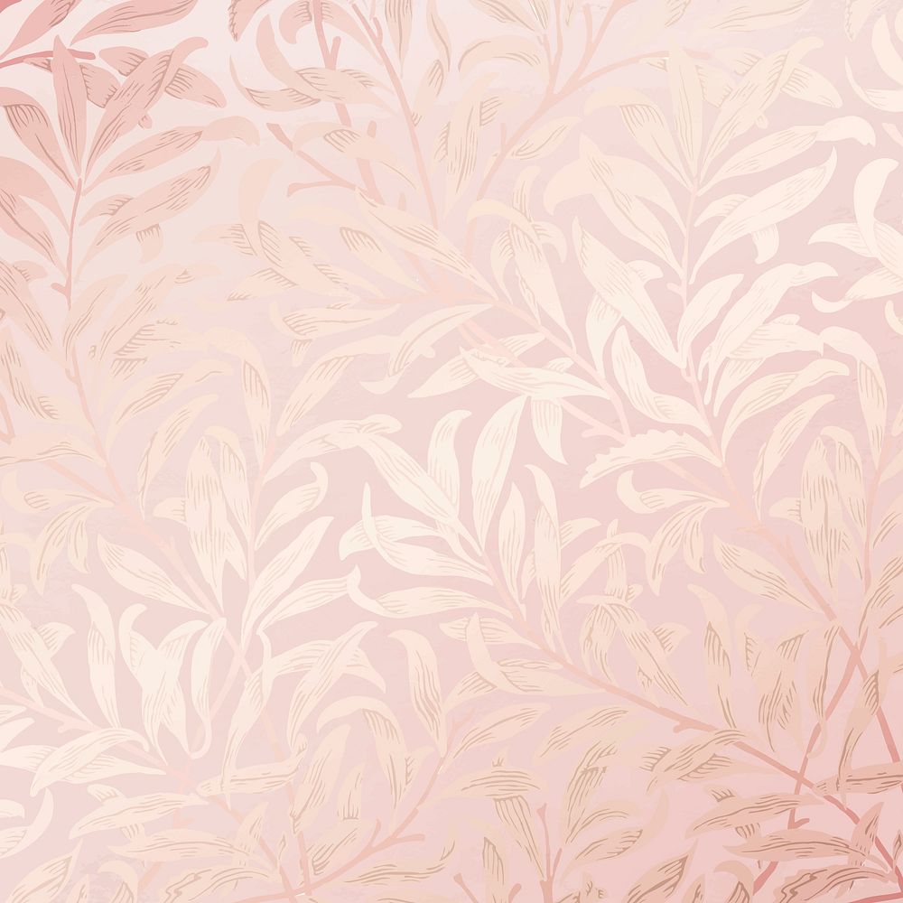 Vintage floral background, pink pattern in aesthetic design vector