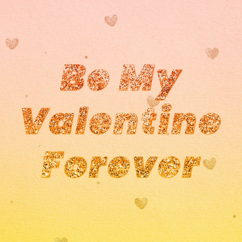 Be my valentine forever word lettering font