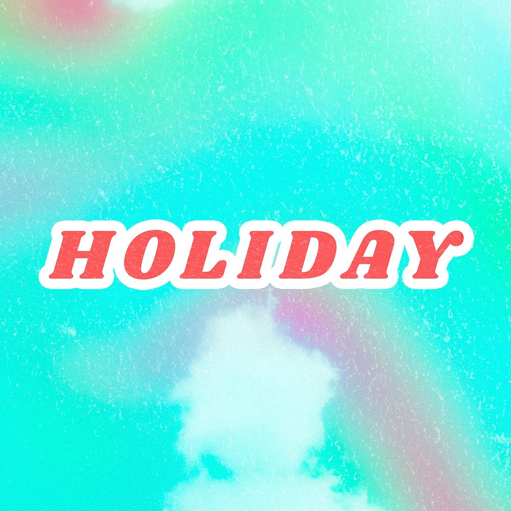 Psd Holiday bright blue colorful typography