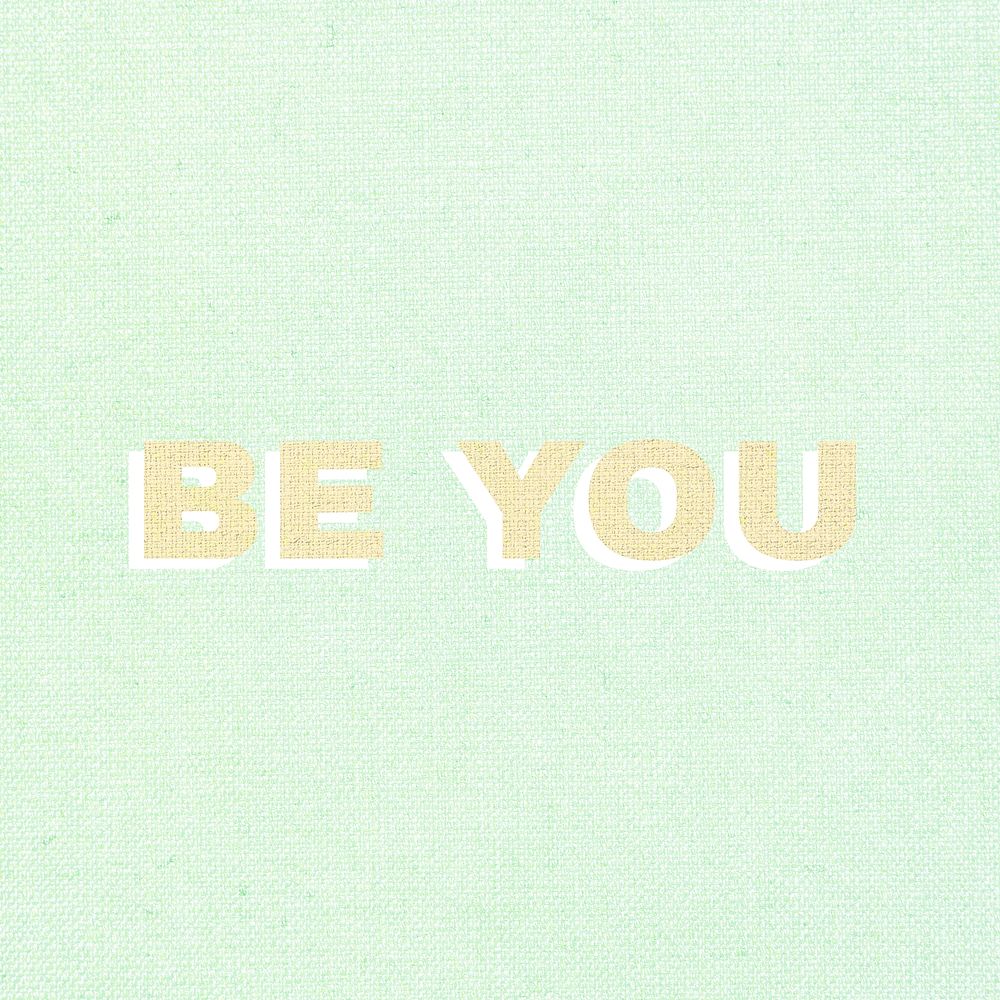 Be you pastel textured font typography