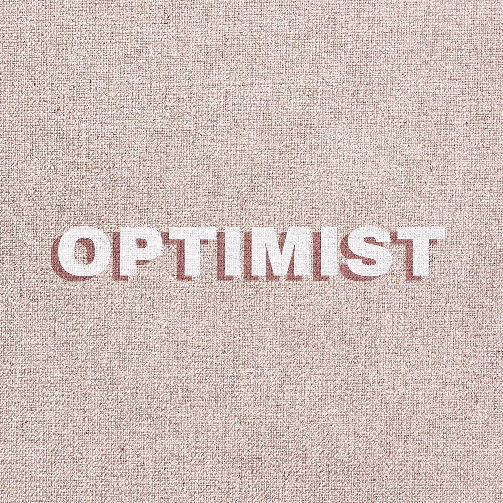Optimist shadow word art typography