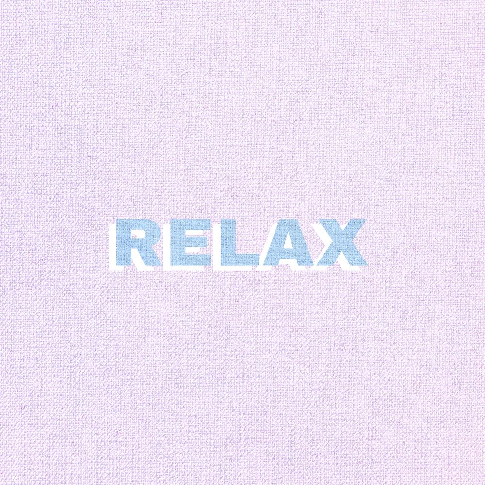 Relax lettering bold font shadow typography