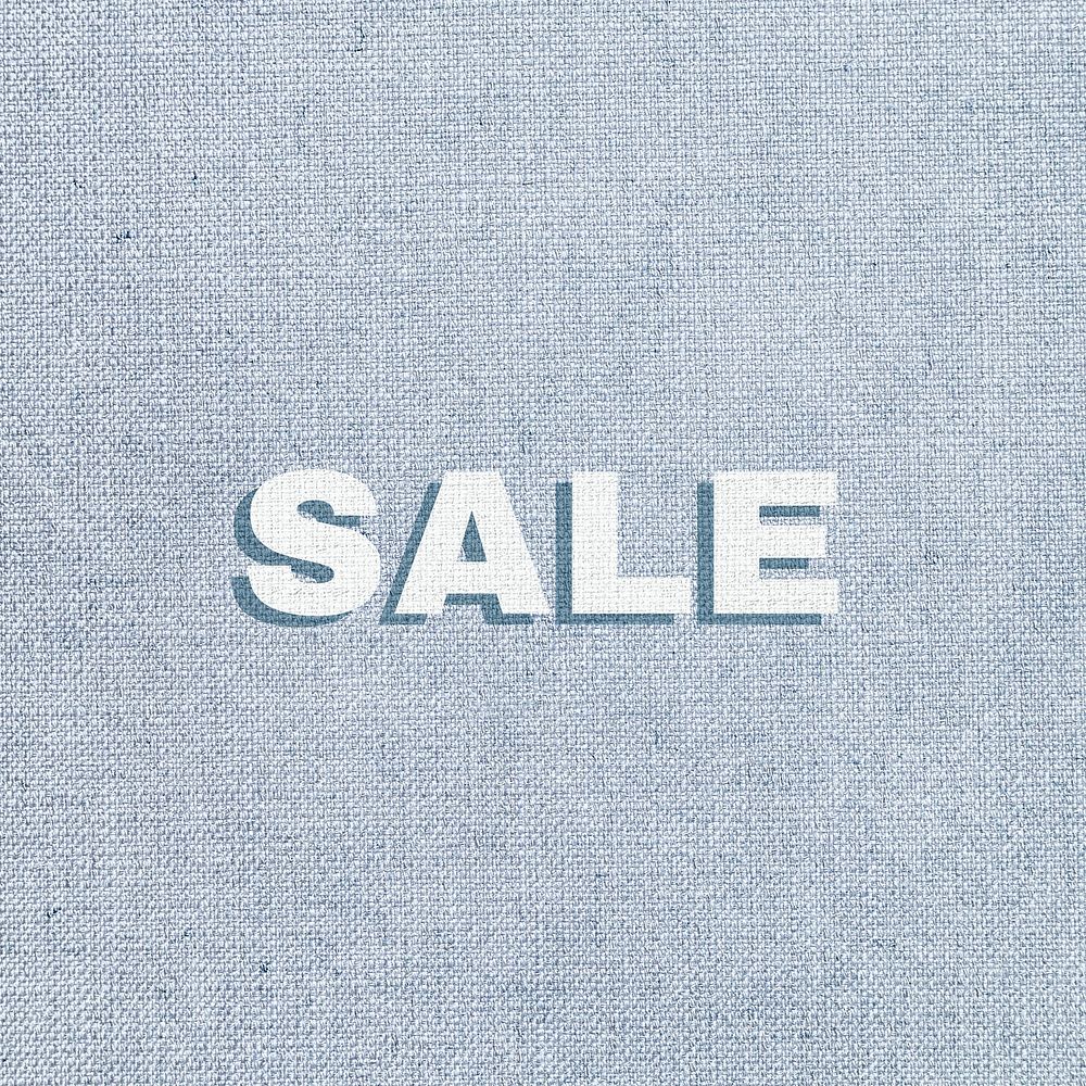 Sale word pastel fabric texture