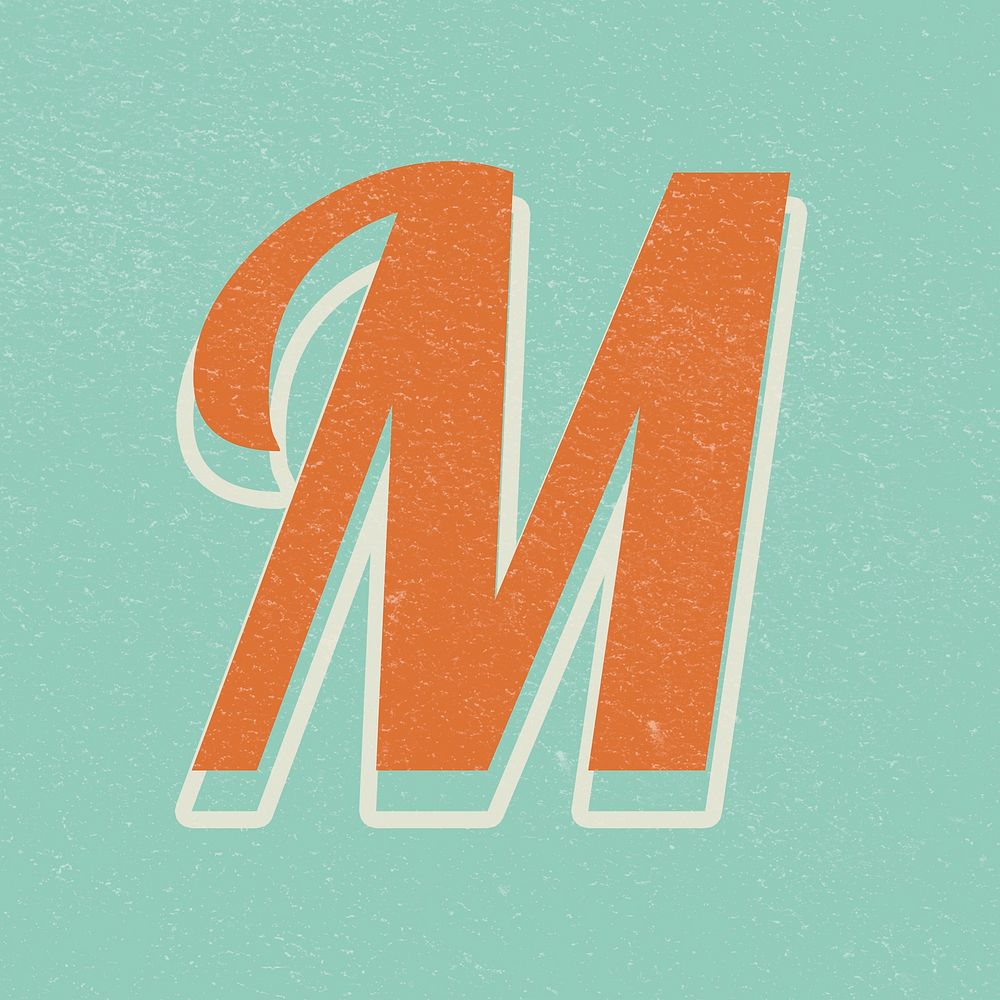 Letter M bold font lettering
