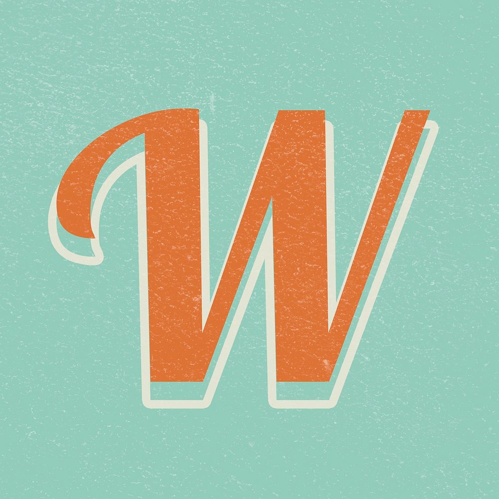 Letter W handwriting font lettering typography