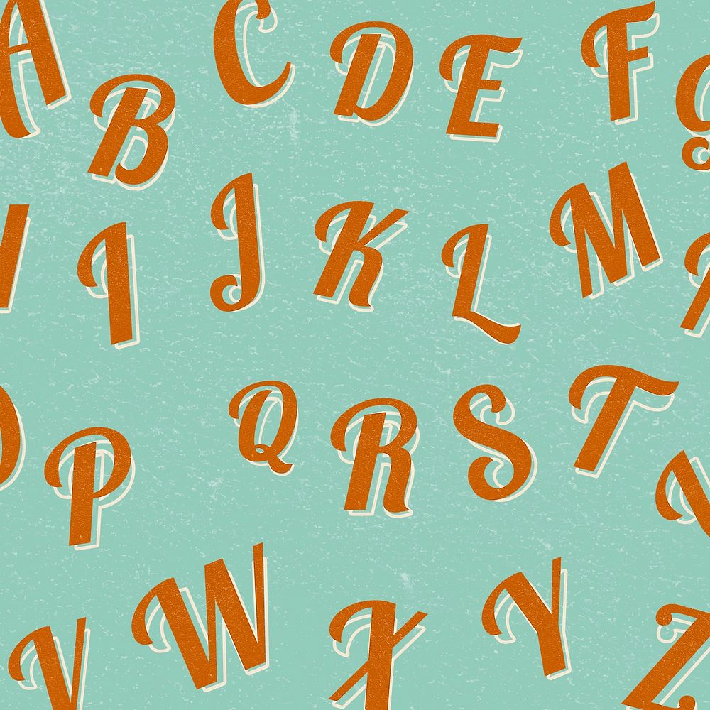 A-Z retro alphabet bold fonts lettering typography