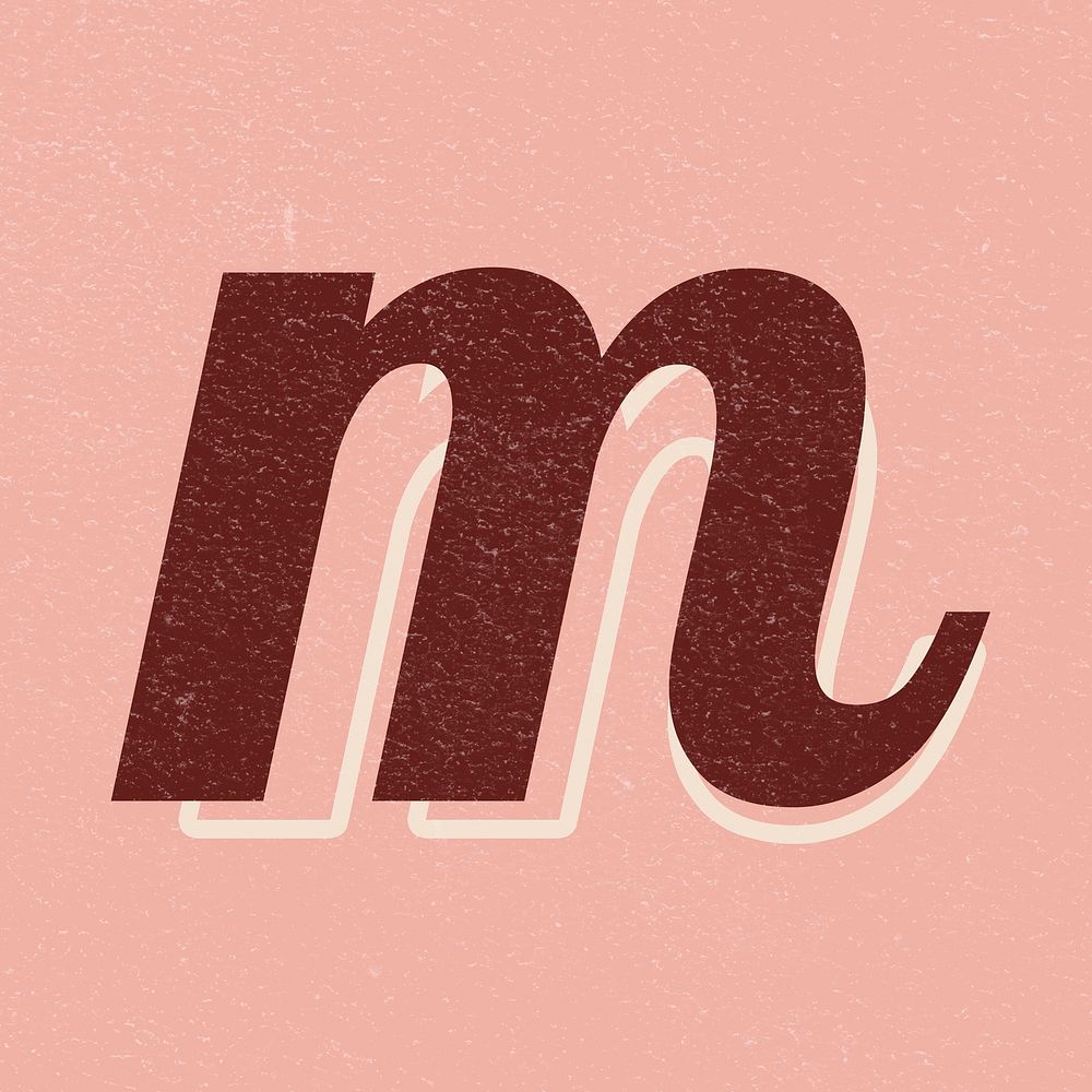 Letter M font printable a to z stylish lettering alphabet