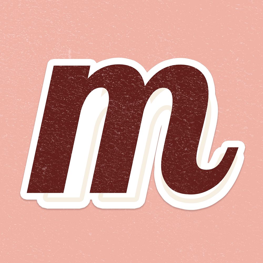 Letter M font printable a to z stylish lettering alphabet