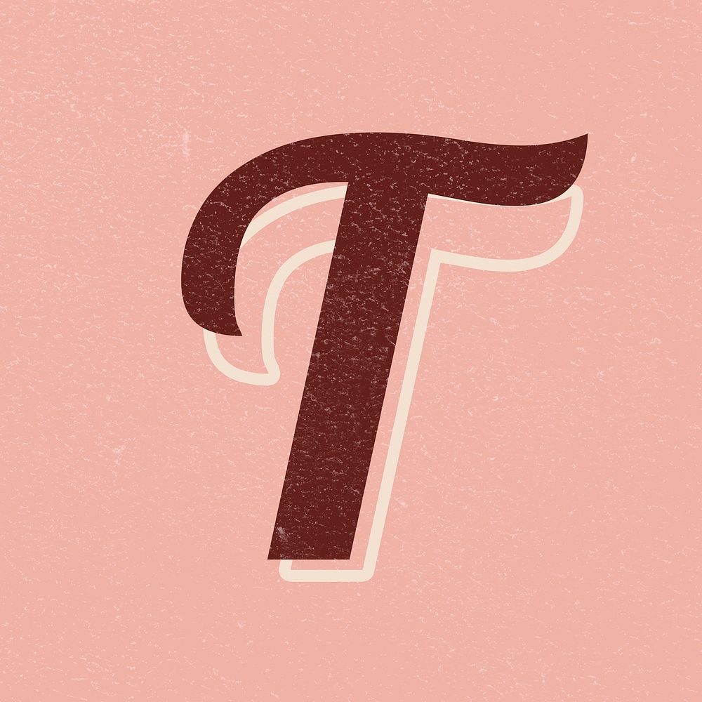 Letter T font printable a to z stylish lettering alphabet