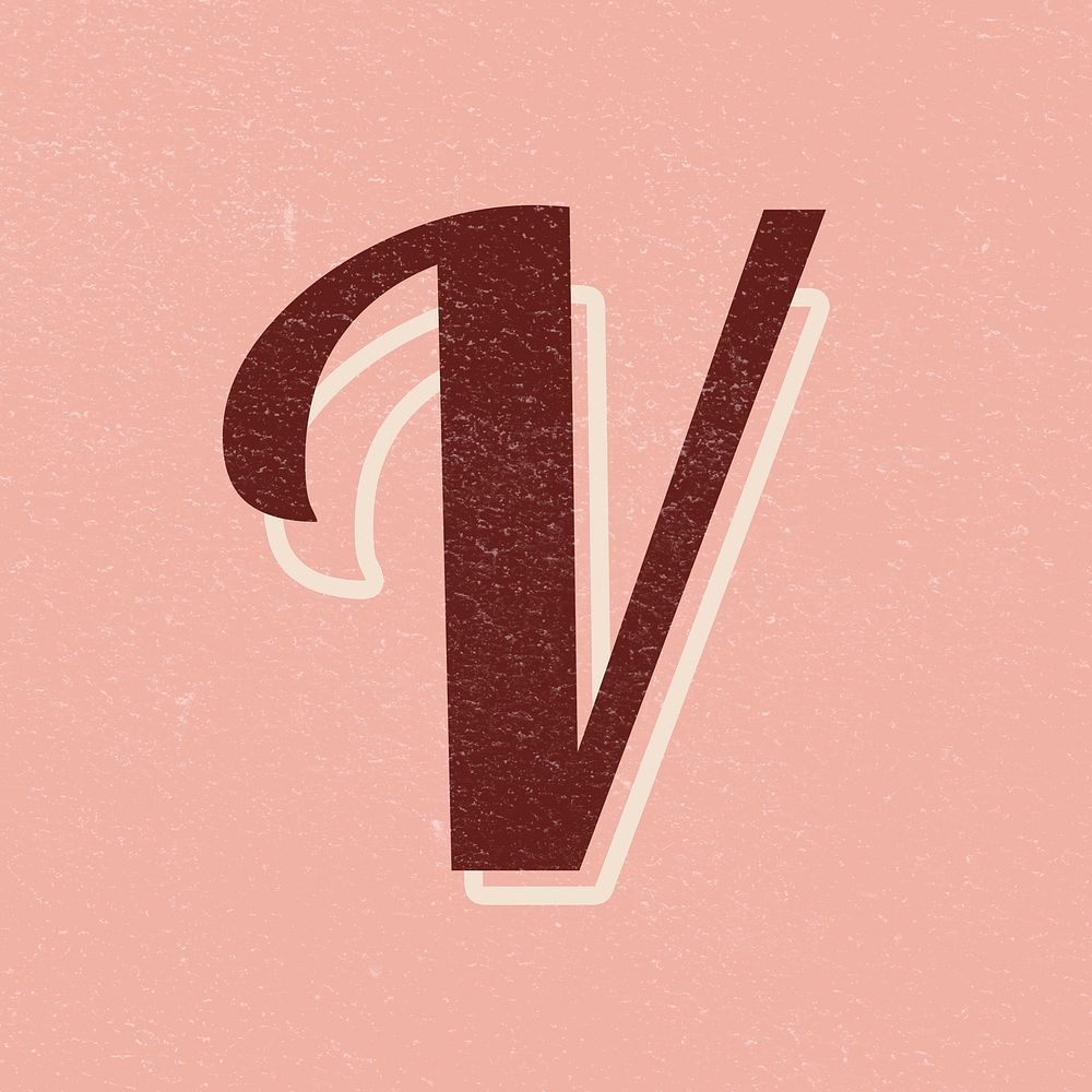 Letter V font printable a to z stylish lettering alphabet