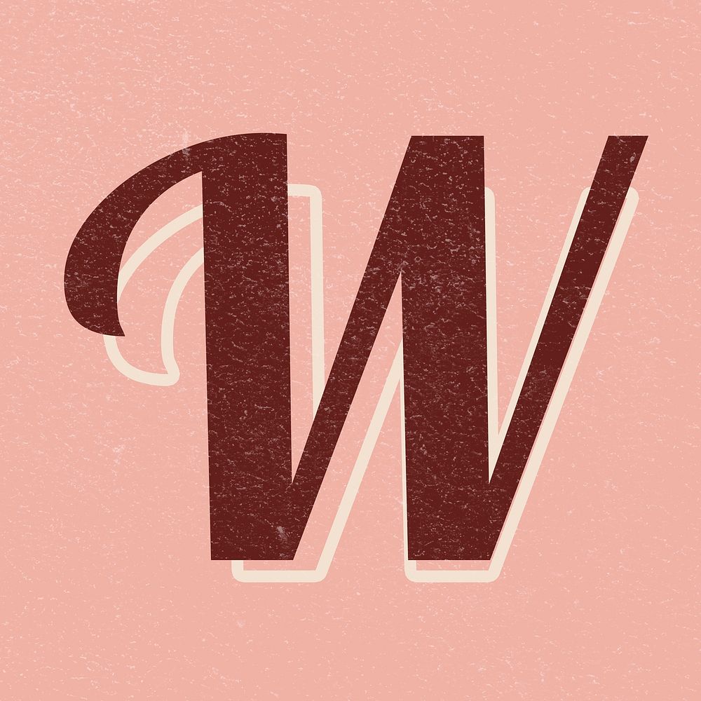Letter W font printable a to z stylish lettering alphabet