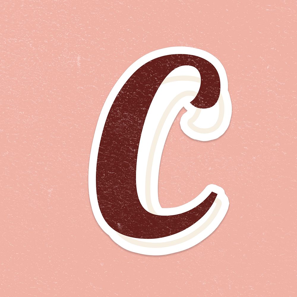 Letter C font printable a to z lettering alphabet psd