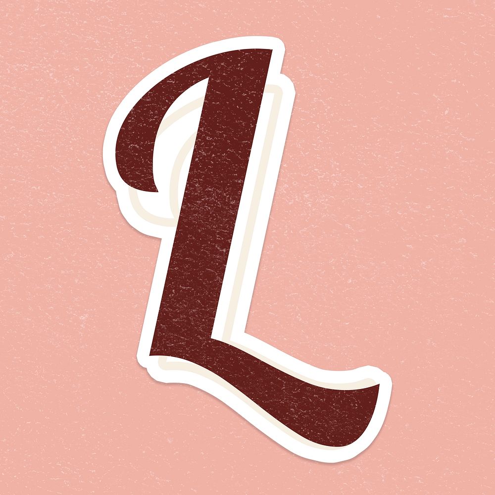 Letter L font printable a to z lettering alphabet psd