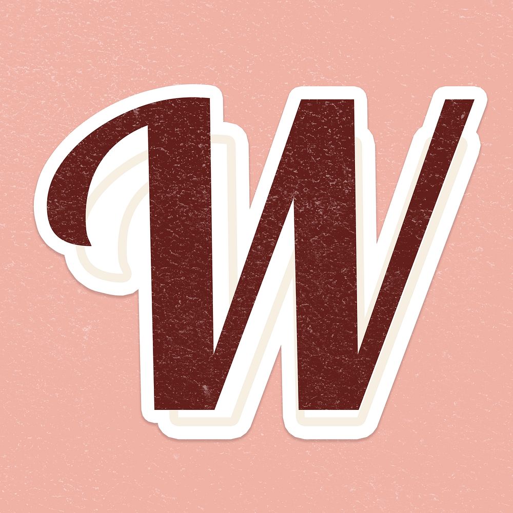 Letter W font printable a to z lettering alphabet psd
