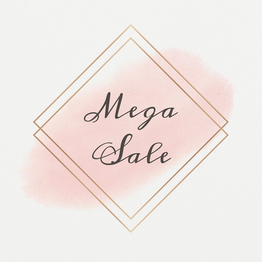 Mega sale text pastel frame