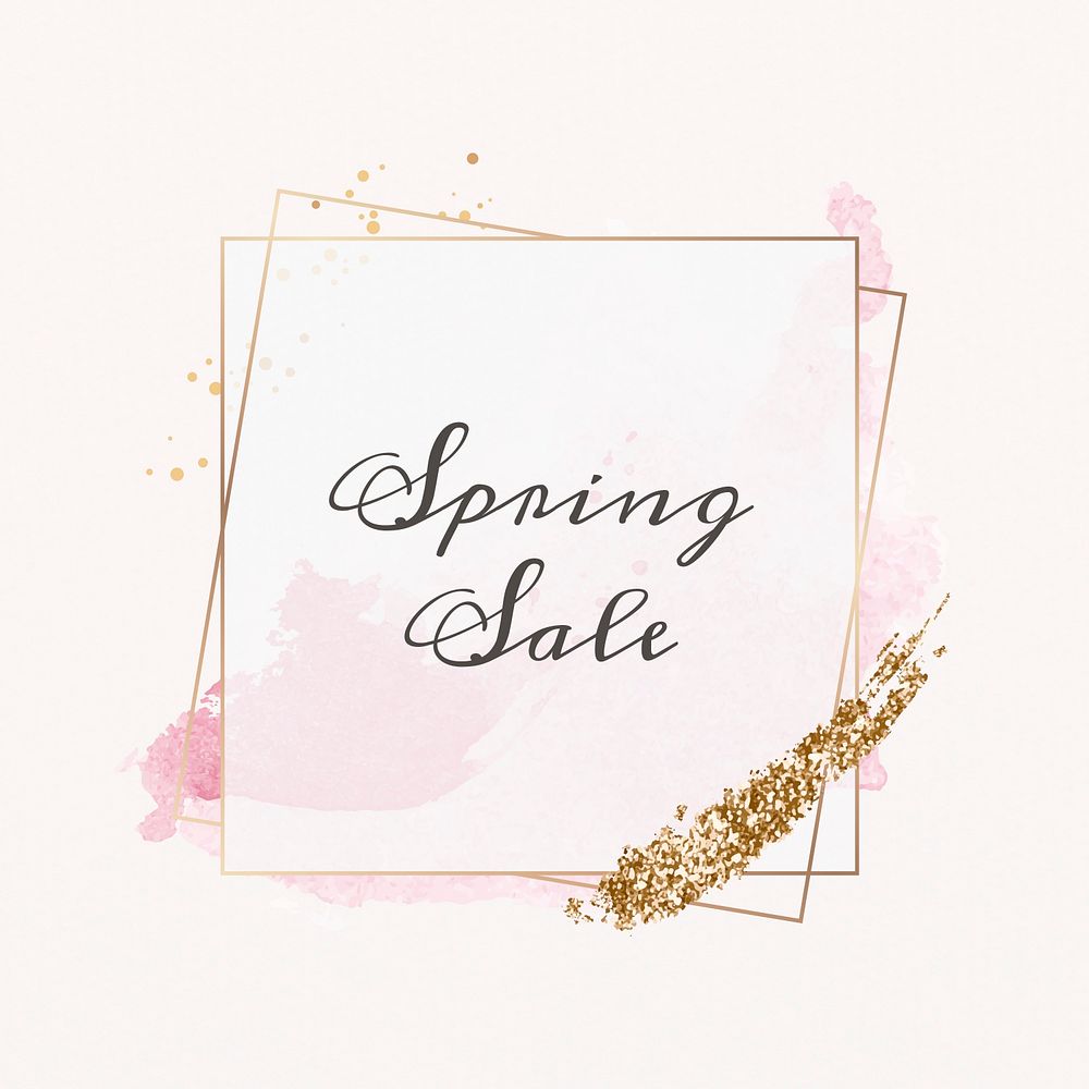 Spring sale text feminine frame