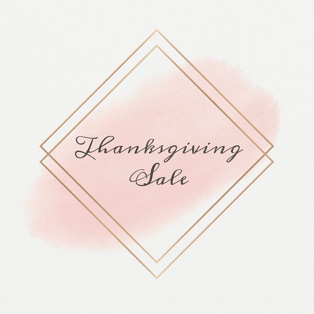 Thanksgiving sale badge frame template