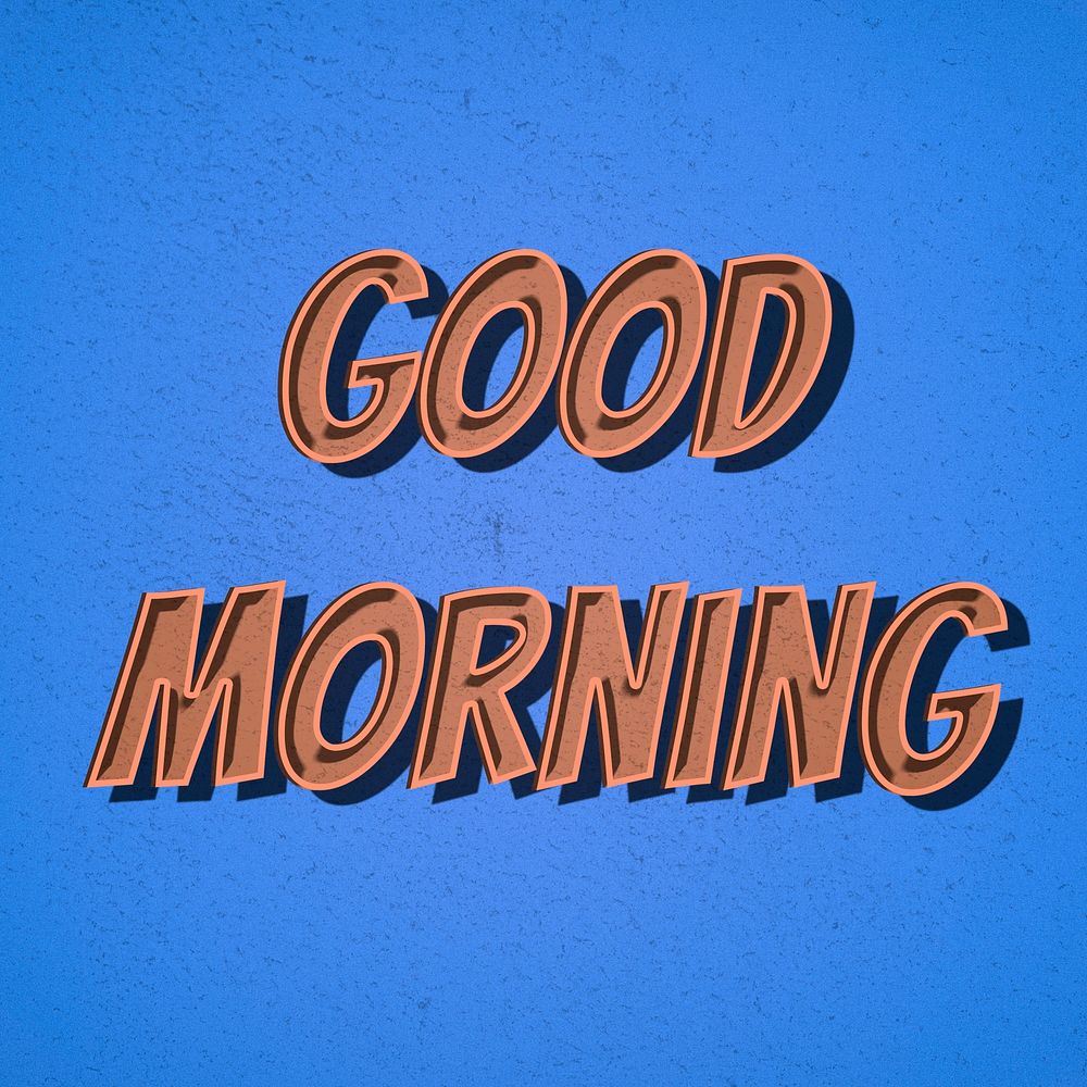Good morning retro style typography 