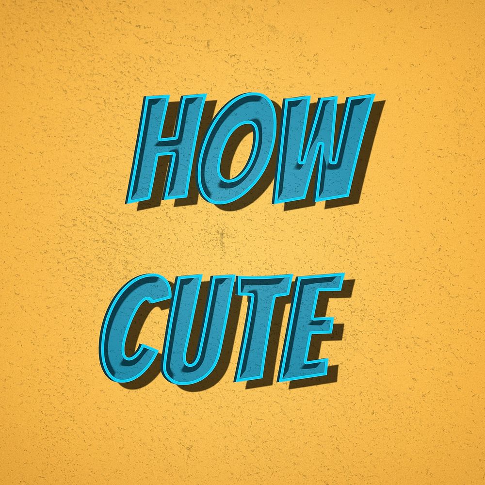 How cute word retro font style illustration 