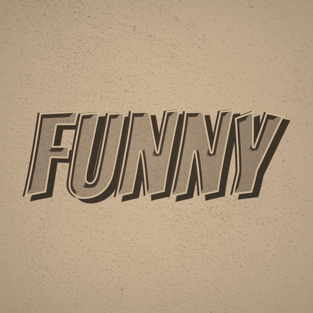 Funny word comic font retro typography
