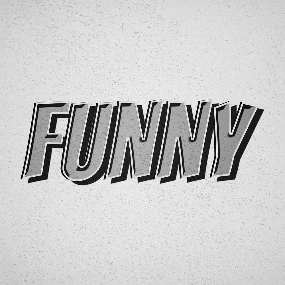 Funny word retro style typography