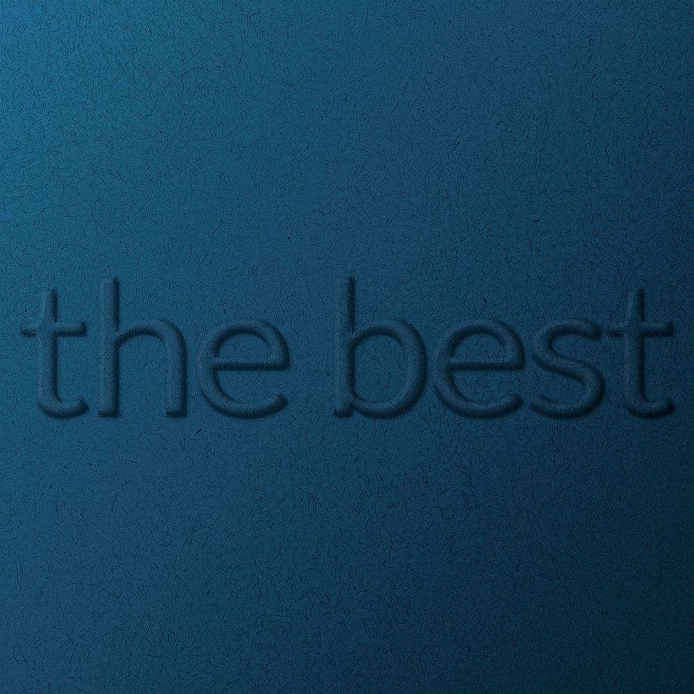 The best word emboss typography on paper texture