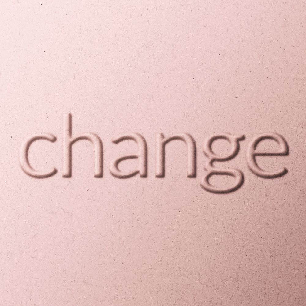 Change emboss word typography on paper texture