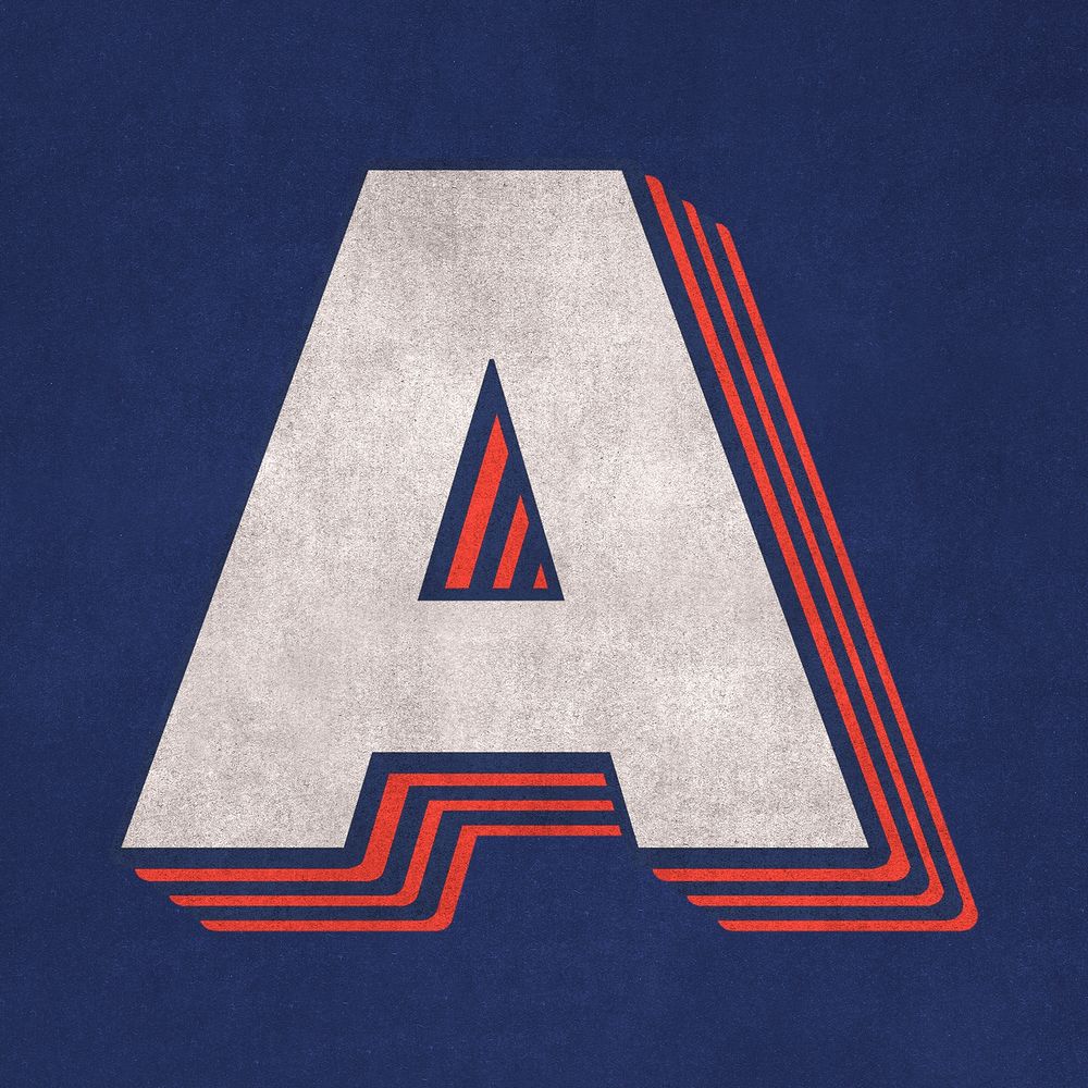 A layered effect alphabet typography