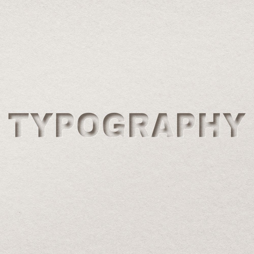 Paper cut 3d lettering typography word font