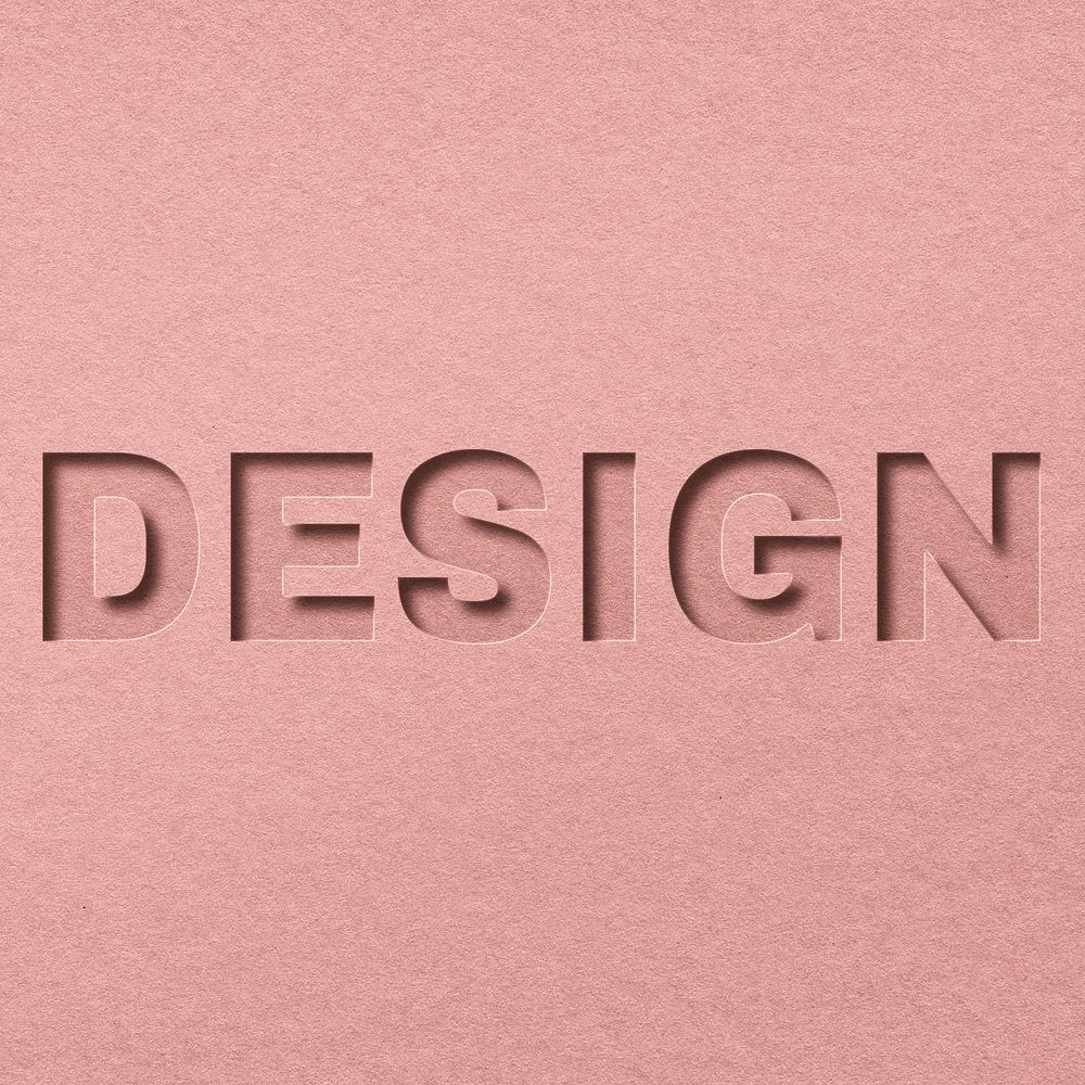 Design paper cut font typography