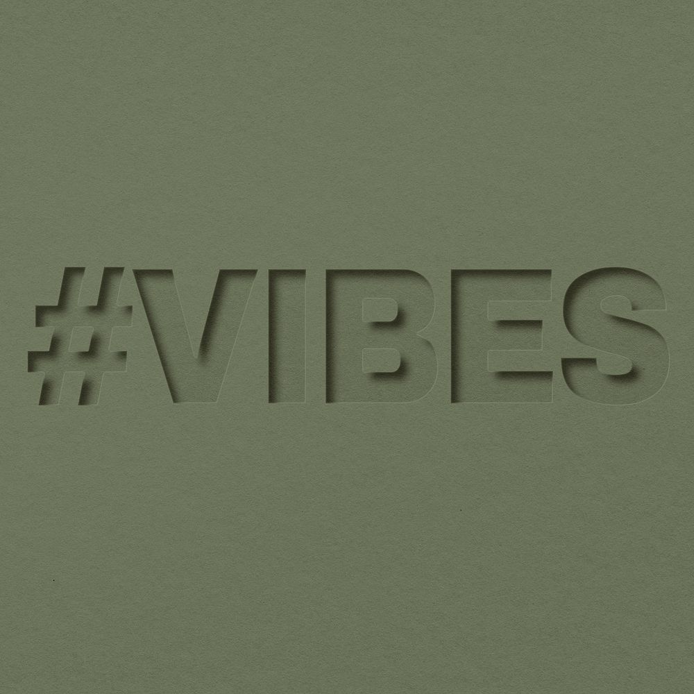 Vibes text typeface paper texture
