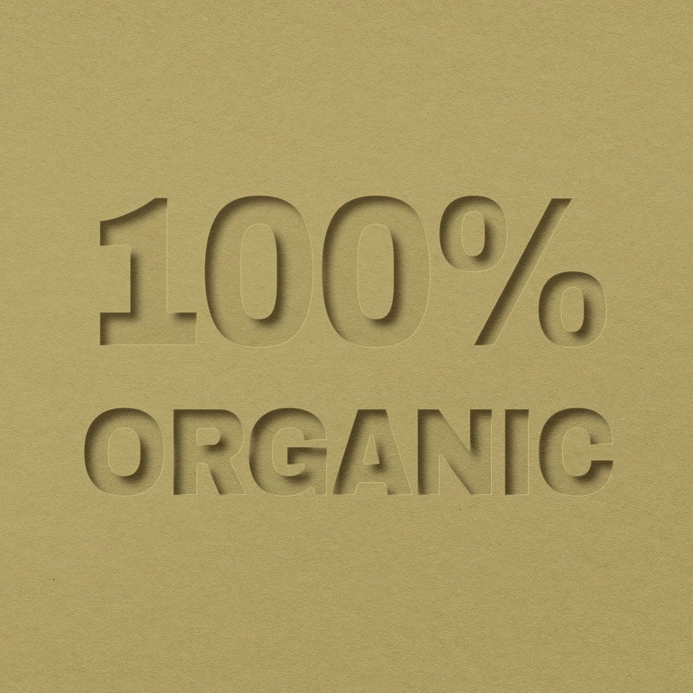 100% organic text typeface paper texture