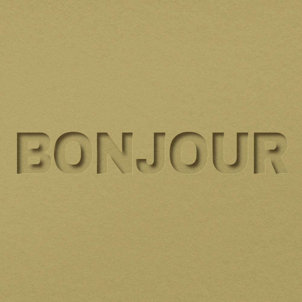 Bonjour word bold font typography