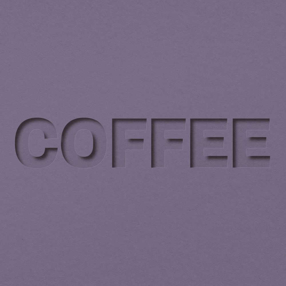 Coffee word bold font typography
