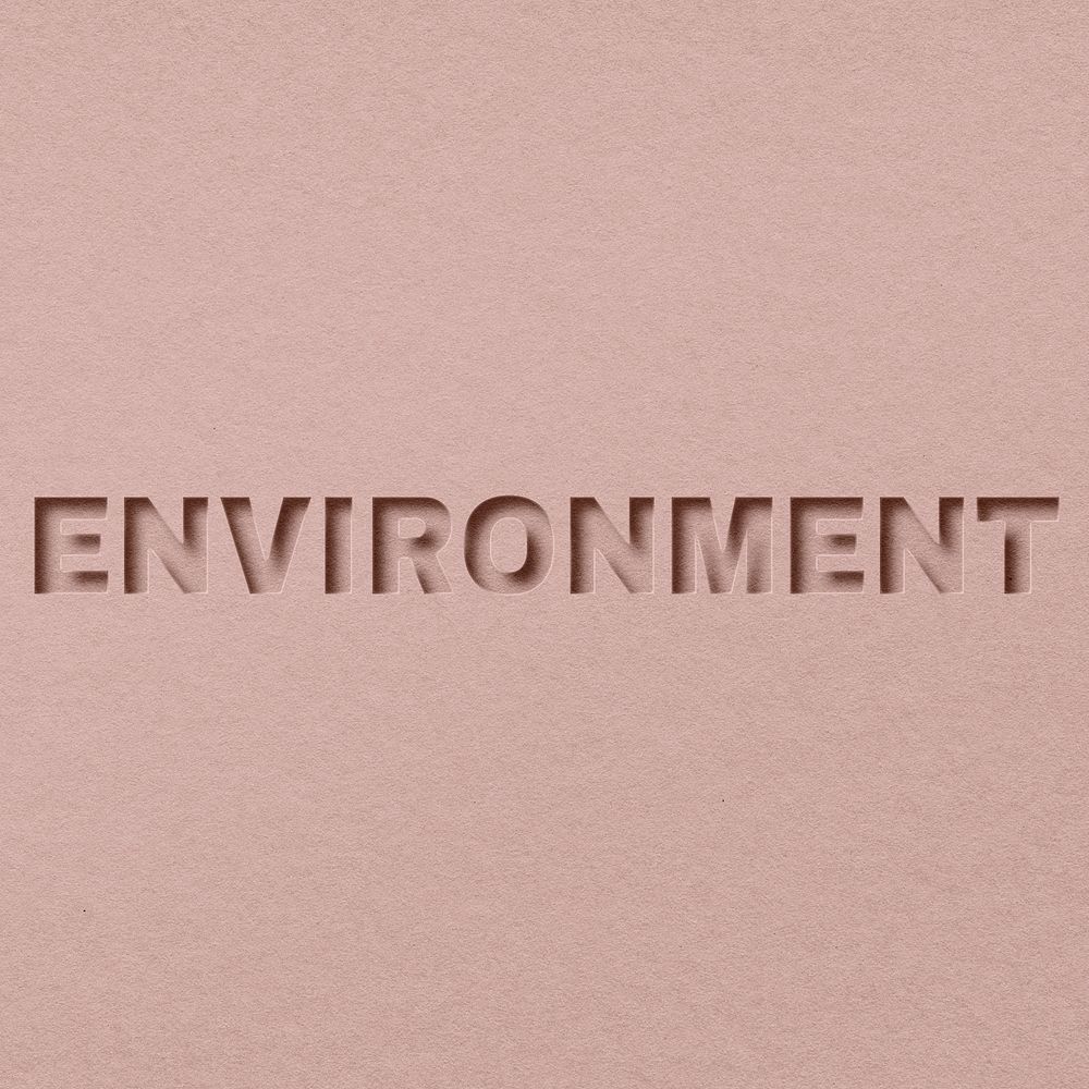 Environment word bold font typography paper texture