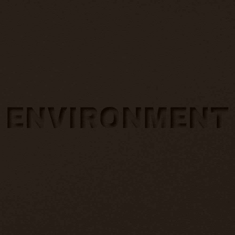 Environment word bold font typography paper texture
