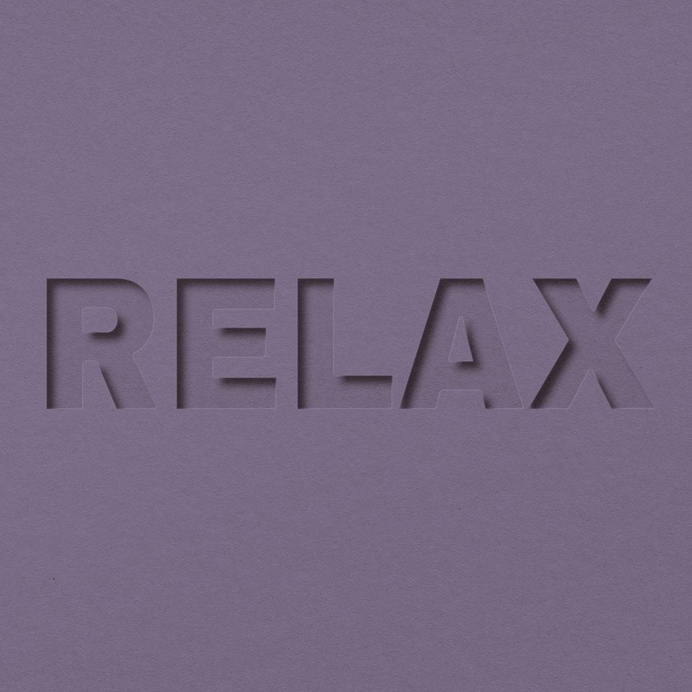 Relax word paper cut lettering